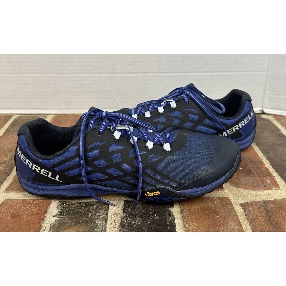 Merrell Blue Trail Glove 4 Running Sneakers Breathable Mesh Barefoot Men's 10.5
